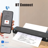 Printer Mini Portabel A4 MT800 dengan Kertas Ukuran A4, Baterai Kapasitas Besar, dan USB