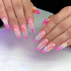Fournisseur d'<span class=keywords><strong>ongles</strong></span> en gros d'usine chinoise : Faux <span class=keywords><strong>ongles</strong></span> à presser, couvrance totale, courts et moyens, formes amande et carrée, style French - Product Image 1