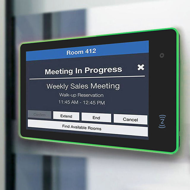 10.1 Inch Android Tablet PC 4 Side LED Light POE Powered Wall Mount Meeting Schedules Advertising Display USB/VGA 1280x800