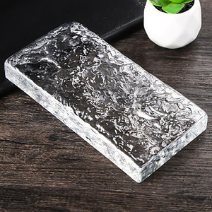 Texture solide K9 brique de cristal de meulage <span class=keywords><strong>fin</strong></span> brique de verre faite à la main cloison de séparation brique carrée claire - Product Image 3