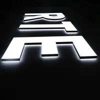 GFace Lettres en relief 3D en acrylique à LED, les plus vendues, étanches IP65, pour logos de voitures et bâtiments, et pour murs de réception de bureaux modernes