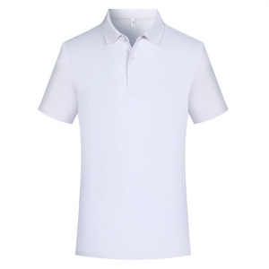Promotional Polo Shirt Black Short Sleeve Solid Color Polyester Business Workwear Daily Wear - Product Image 2