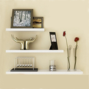 <b>Wall</b> <b>Mounted</b> <b>Shelf</b> Set 50x14x1.6cm Solid Wood Rectangle Living Room Storage <b>Shelves</b> Easy Cleaning - Product Image 1