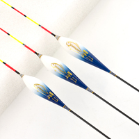 3 pcs/box Bouée verticale de haute qualité Flotteur de pêche à queue dure Flotteur de sapin Balsa Flotteur en bois Bobber Flottant Drift Box Pêche en rivière