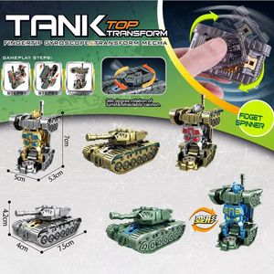Verwandelbares Panzer-Spinner-Spielzeug, verformbares Fingerkreisel, 360-Grad-Rotation für Kinder und Erwachsene, Stressabbau, Schreibtischspielzeug, Partygeschenk - Product Image 2