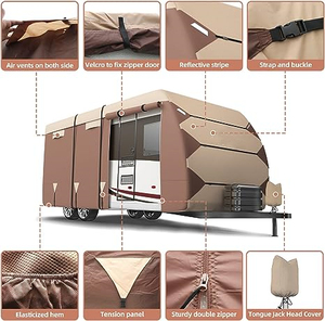 Classique Durable de haute qualité isolation thermique pluie RV couverture Protection UV anti-poussière et Anti UV voyage remorque RV couverture - Product Image 4