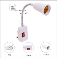 Adaptateur universel de support de lampe E27 pour ampoule LED E27 standard britannique standard européen avec interrupteur