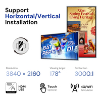 Pantalla Digital Táctil Todo en Uno Ultrafina Android 14 de 32, 43 y 50 Pulgadas para Montaje en Pared, para Marketing y Publicidad