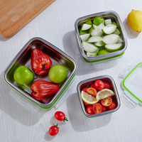Petit ensemble de récipients de stockage alimentaire en acier inoxydable récipient alimentaire un ensemble de récipients pour stocker les aliments