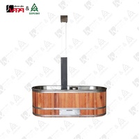 Vapasauna Direkthersteller Moderne Rotzedernholz-Beheizte Outdoor-Spa-Wanne
