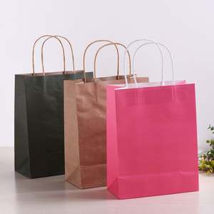 Bolsa de Papel Kraft para Envasado de Regalos para Llevar, Color Marrón, con Asas, Personalizable, Acepta Impresión Offset Biodegradable, JAHOO PACK - Product Image 1