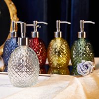 Bouteille de savon liquide pour les mains personnalisée de 350 ml et 500 ml, flacon pompe en verre avec pompe en plastique