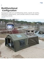 Grande tente de camping gonflable 9 ㎡   9.5 ㎡   Tente extérieure spacieuse multifonctionnelle pour grande famille, imperméable, tentes extérieures personnalisées