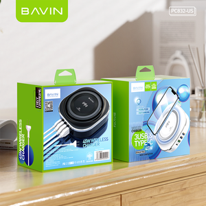 <span class=keywords><strong>Chargeur</strong></span> de téléphone USB multi-ports Bavin avec logo personnalisé, <span class=keywords><strong>prix</strong></span> de bureau, <span class=keywords><strong>5</strong></span> en 1, 45 W PD, station de charge rapide 20 W avec <span class=keywords><strong>chargeur</strong></span> sans fil - Product Image 1