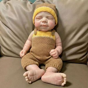 Muñecas Bebé <span class=keywords><strong>Reborn</strong></span> <span class=keywords><strong>de</strong></span> 19 Pulgadas, Muñeca <span class=keywords><strong>de</strong></span> <span class=keywords><strong>Silicona</strong></span> Suave <span class=keywords><strong>de</strong></span> <span class=keywords><strong>Cuerpo</strong></span> Completo, Muñeca Recién Nacida Dormida, Cara Hecha a Mano, <span class=keywords><strong>Cuerpo</strong></span> Realista para Niños, Regalo - Product Image 1