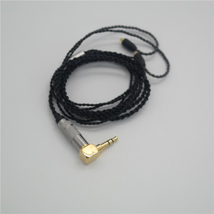 Cable para auriculares MMCX plateado y chapado en cobre, 120 cm, conector en ángulo de 3,5 mm, negro, para dispositivos de audio digital - Product Image 3