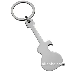 Factory cheap mini guitar shaped keychain bottle opener