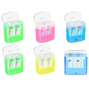 Văn Phòng Phẩm Và Trường Học Nguồn Cung Cấp Đôi Lỗ Bút Chì Mài Cho Trẻ Em Số Lượng Lớn Bán Bốn Màu Sắc Với Hộp Biểu Tượng Tùy Chỉnh In - Product Image 3