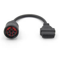 Câble de diagnostic pour camion J1939 9 broches vers connecteur femelle OBD2, outil compatible avec les véhicules anciens, cuivre automobile 12V/24V