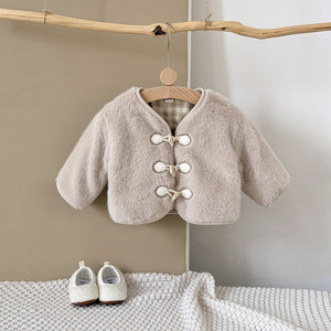 <span class=keywords><strong>เสื้อ</strong></span>คาร์ดิแกนแฟชั่นฤดูใบไม้ร่วงฤดู<span class=keywords><strong>หนาว</strong></span>สำหรับเด็กผู้หญิงเสื้อโค้ท Mao MAO มีเขาหัวเข็มขัดลำลองสำหรับเด็ก - Product Image 1