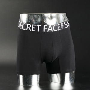 Boxers pour hommes mi-hauts en coton, shorts imprimés en couleur personnalisée, respirants, coupe ample, grande taille, sous-vêtements - Product Image 5