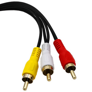 สาย AV 3 ชาย ต่อ 6 หญิง ขั้วต่อ RCA ชุบทองสำหรับเครื่องเล่นดีวีดี การเชื่อมต่อทีวี - Product Image 2