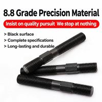 High Quality Double Headed Stud Threaded Rod High-strength 8.8 Grade Stainless Steel Carbon Steel Black