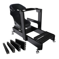 Simulateur de course automobile 40160 Rig, cockpit de course automobile, fauteuil de jeu DIY, mouvement dynamique, simulation de course automobile, support en aluminium 4040 4080, cockpit