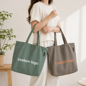 Bolsa de Compras de Lona de Algodón con Logotipo Personalizado Impreso/Bordado, Bolsa de Hombro Reutilizable con Logotipo Personalizado - Product Image 3