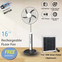 Ventilateur sur pied rechargeable solaire AC/DC à vente chaude avec lumière, oscillation et contrôle de la vitesse pour la maison, le bureau et l'extérieur