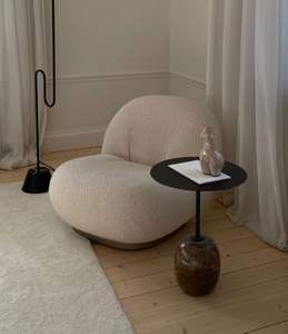 Fauteuils modernes à dossier incurvé, fauteuil d'appoint pour salon, fauteuil lounge en velours froissé, fauteuil pivotant <span class=keywords><strong>Pacha</strong></span>, fauteuil Sherpa - Product Image 2