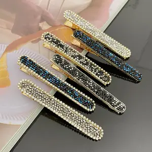 Yingtong Fashion wanita berlian imitasi Glitter tipis klip bebek berlian buatan aksesoris rambut grosir 2024