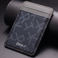 Dompet Kartu Magnetik Ponsel Ringan, Tempat Penyimpanan Kartu Geser, Tas Kulit Imitasi Mewah
