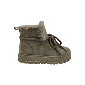 Bottines d'hiver <span class=keywords><strong>pour</strong></span> femmes avec semelle en PVC, doublure en fausse fourrure, à lacets, chaussures chaudes <span class=keywords><strong>pour</strong></span> l'extérieur, usage quotidien par temps <span class=keywords><strong>froid</strong></span> - Product Image 1