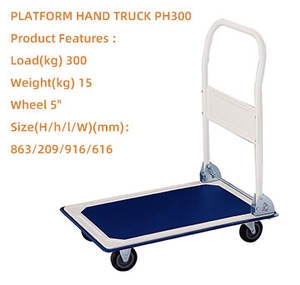 Carro de plataforma de acero plano plegable de 300kg, camión de mano para plataforma de carro de carga y almacenamiento - Product Image 5