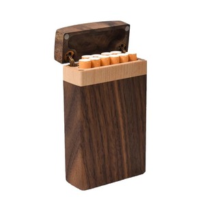 Paquete de 20 cajas de cigarrillos de <span class=keywords><strong>madera</strong></span> de nogal transfronterizo caliente, artesanía pintada grabada para hombres y mujeres, letrero de pared de <span class=keywords><strong>madera</strong></span> disponible - Product Image 5