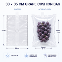 Sacs transparents pour raisins, thermosoudés, multi-compartiments, coussin gonflable de qualité alimentaire pour supermarchés et vente au détail, vue claire