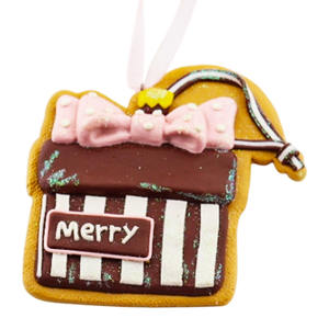 手工闪光连衣裙形姜饼，带可爱包圣诞树悬挂圣诞派对礼品装饰 - Product Image 2