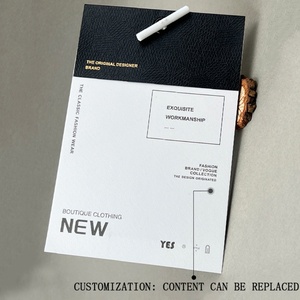 Étiquette de vêtement personnalisable haut de gamme minimaliste multicolore rétractable pour chaussures et chaussettes, nouveau matériau carton - Product Image 2