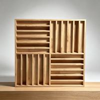 Panneau de diffusion acoustique en bois QRD à quatre compartiments de taille personnalisée pour traitement acoustique des salles d'auditorium et de musique