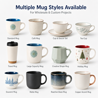 Taza de viaje de cerámica personalizable con tapa, diseño artístico esmaltado, a prueba de fugas, estilo bohemio, proveedor de porcelana fina, regalo corporativo, venta al por mayor para comercio electrónico