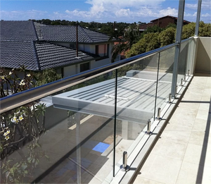 Rampe extérieure en verre Escaliers Rampe de toit Conception Balustrades et mains courantes pour balcon - Product Image 3