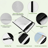 Pochette de stockage pour batterie au lithium ignifuge en fibre de verre, résistante à la chaleur, sac de sécurité pour batterie Lipo, enveloppe pour batterie externe et documents