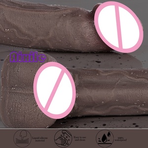 Jouet sexuel pour femmes adultes, Dildo réaliste en silicone, Stimulateur du point G avec tige incurvée et testicules, Entraîneur de <span class=keywords><strong>gorge</strong></span>, Jouet anal, Jouet pénien - Product Image 2