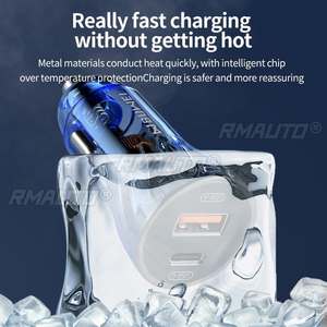 Cargador de Coche Transparente con Doble USB de 12V-24V, 30W PD + QC4.0, Carga Súper Rápida para Apple, Huawei, Xiaomi, Oppo, Vivo - Product Image 6