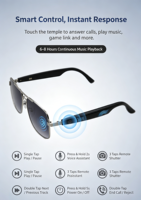 Nouvelle Arrivée 2026 Lunettes Audio Intelligentes, Traduction IA, Téléphone, Prévention de la Lumière Bleue, Lunettes Intelligentes à Traduction IA