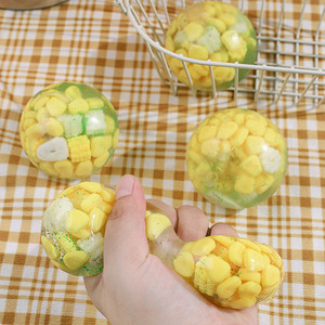 New 6cm Chinese-Style Corn Sweet Soup Balls Series TPR <b>Squishy</b> Ball Toy Stress Relief Gift for Kids and Adults - Product Image 5