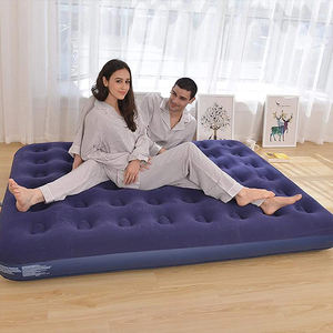 Matelas pneumatique gonflable portable en velours floqué, taille Queen, avec oreillers, <span class=keywords><strong>lit</strong></span> pneumatique double pour le camping en plein air, meubles <span class=keywords><strong>de</strong></span> maison - Product Image 3