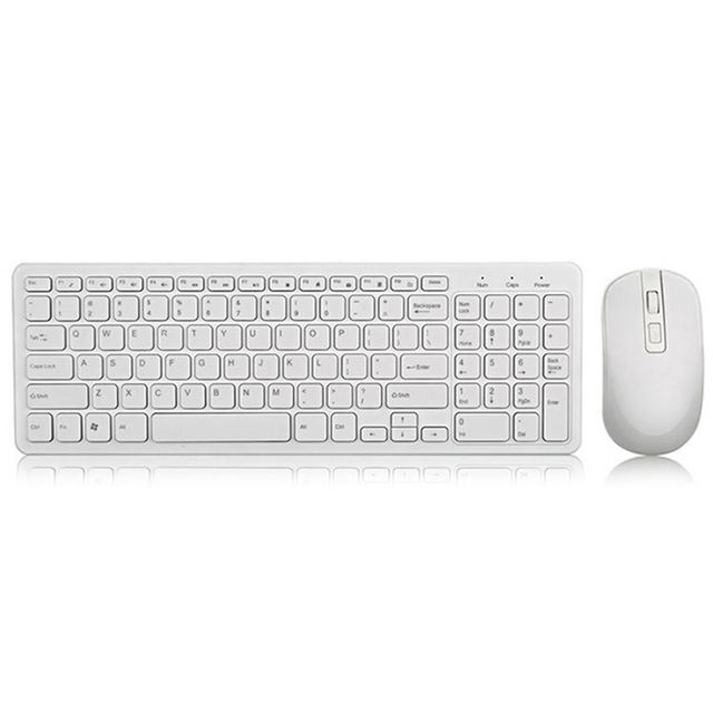 JERTECH Factory GKM520 Custom OEM Full-Size Desktop Ultra-Thin Office Computer 2.4G USB Wireless Keyboard Mouse Combo