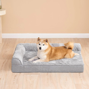 Custom Made <b>Sponge</b> Pet <b>Sofa</b> Bed Rectangle Removable Washable Plush Dog Bed All Season Use - Product Image 2